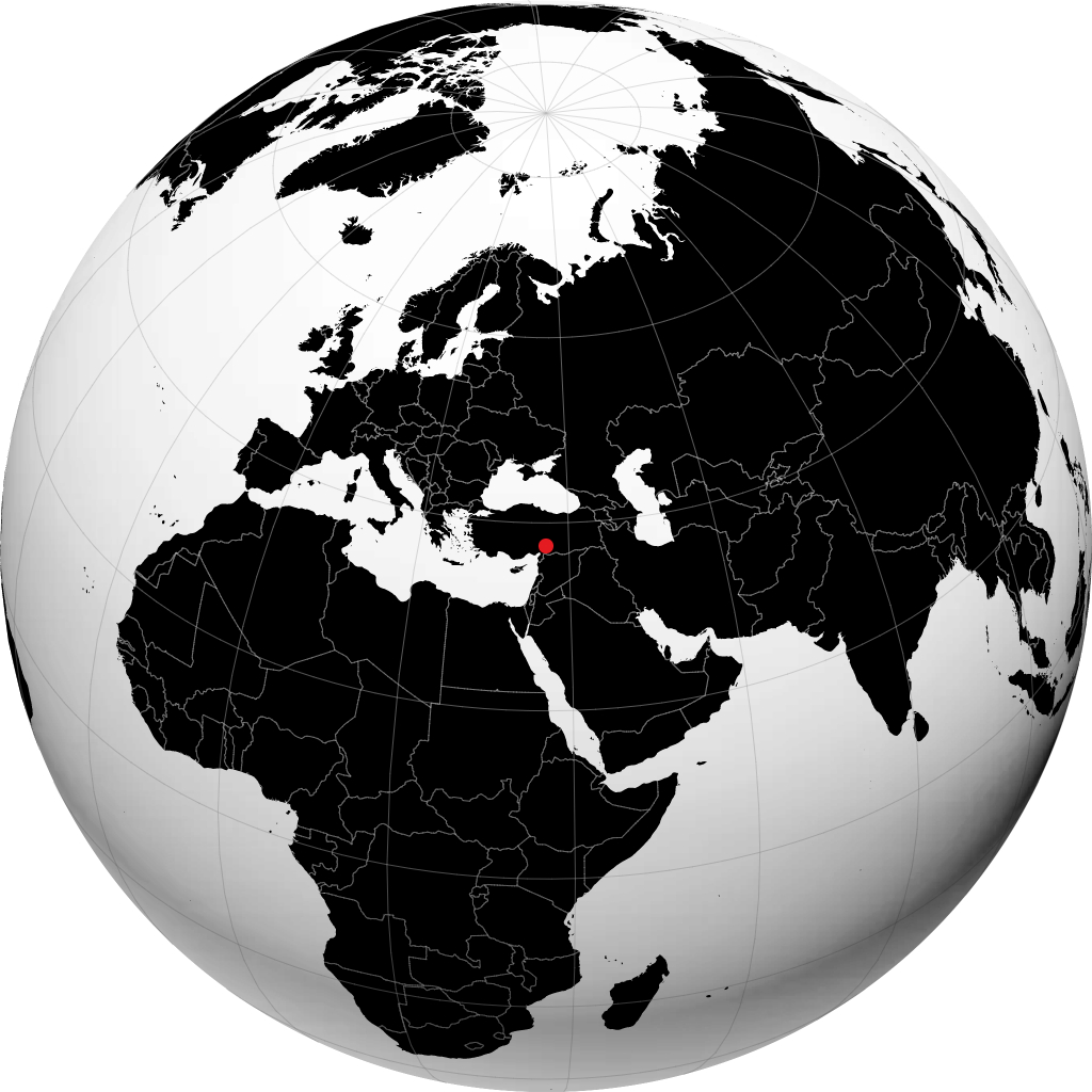 Kahramanmaraş kwenye globu