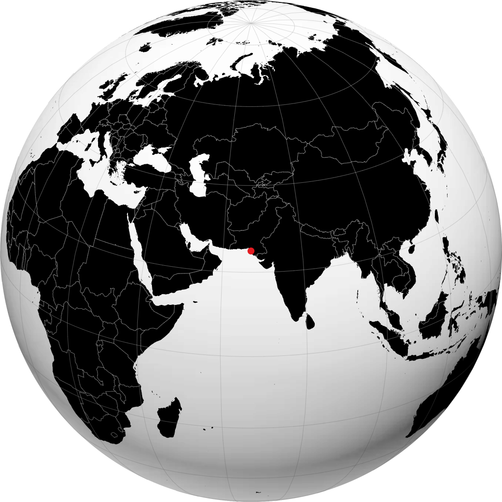 Karachi kwenye globu