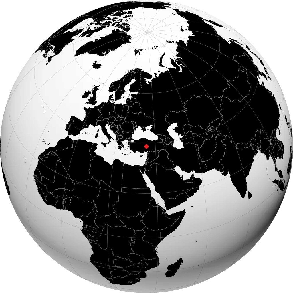 Kayseri kwenye globu