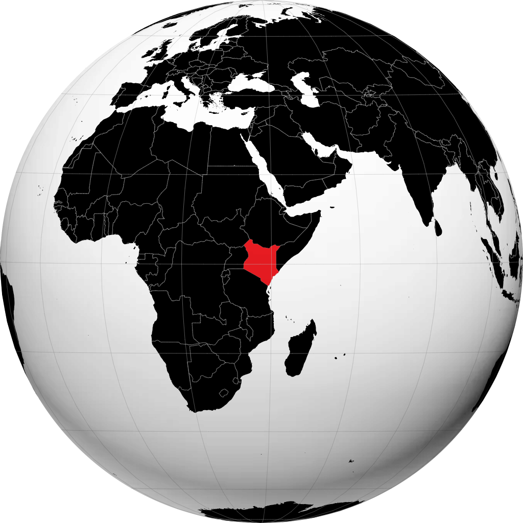 Kenya kwenye globu