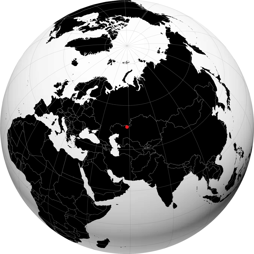 Khromtau kwenye globu