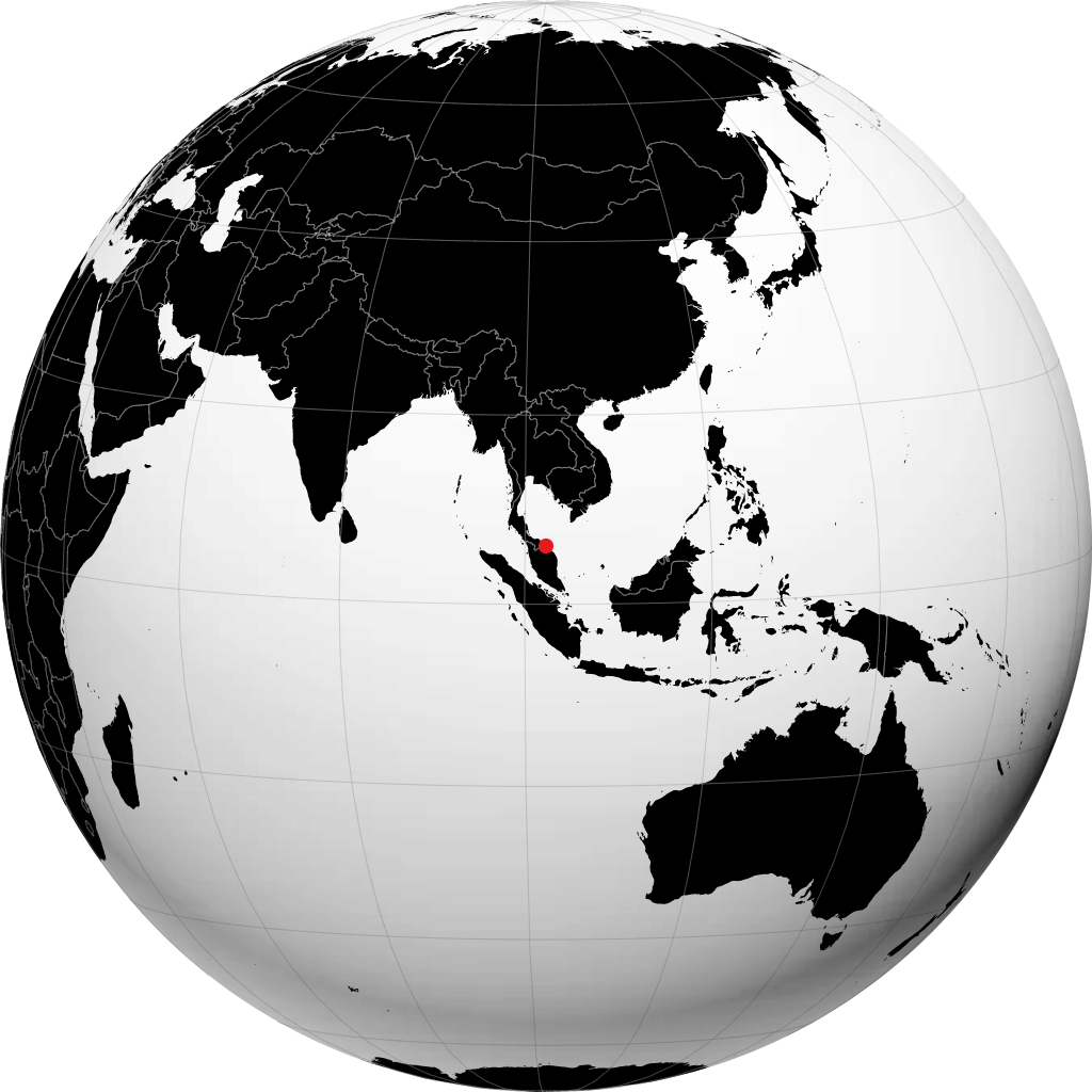 Kota Bharu kwenye globu
