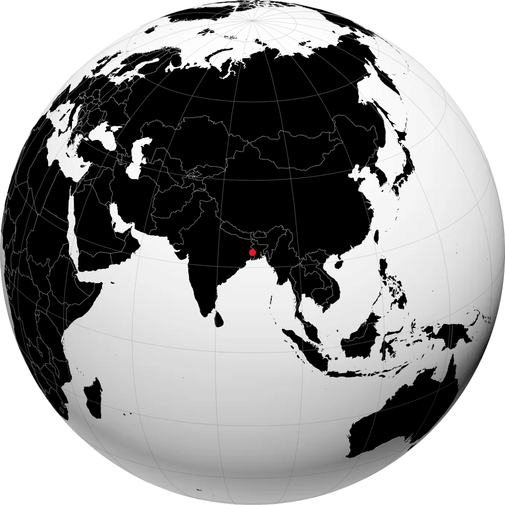 Krishnanagar kwenye globu