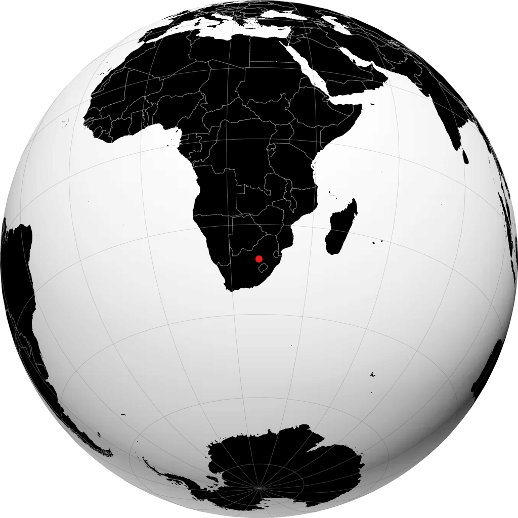 Kroonstad kwenye globu