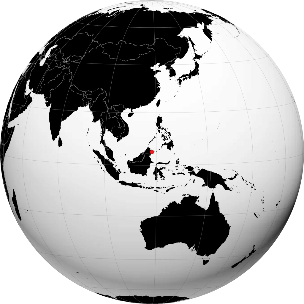 Lahad Datu kwenye globu