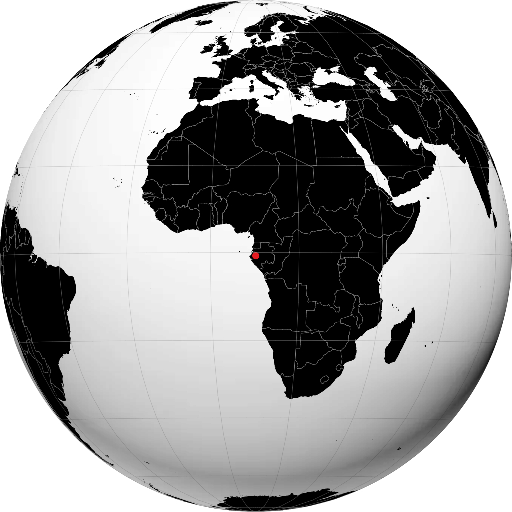 Lambaréné kwenye globu