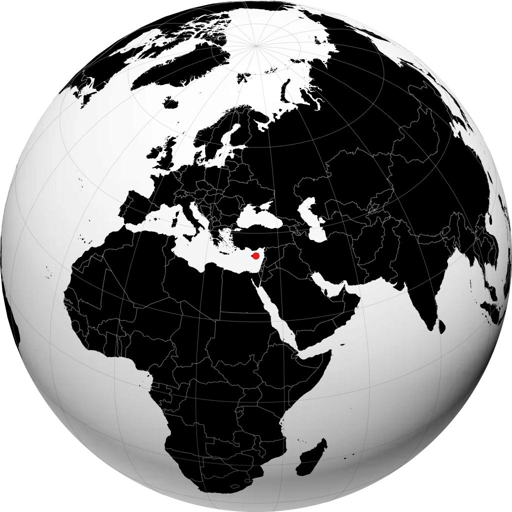 Larnaca kwenye globu