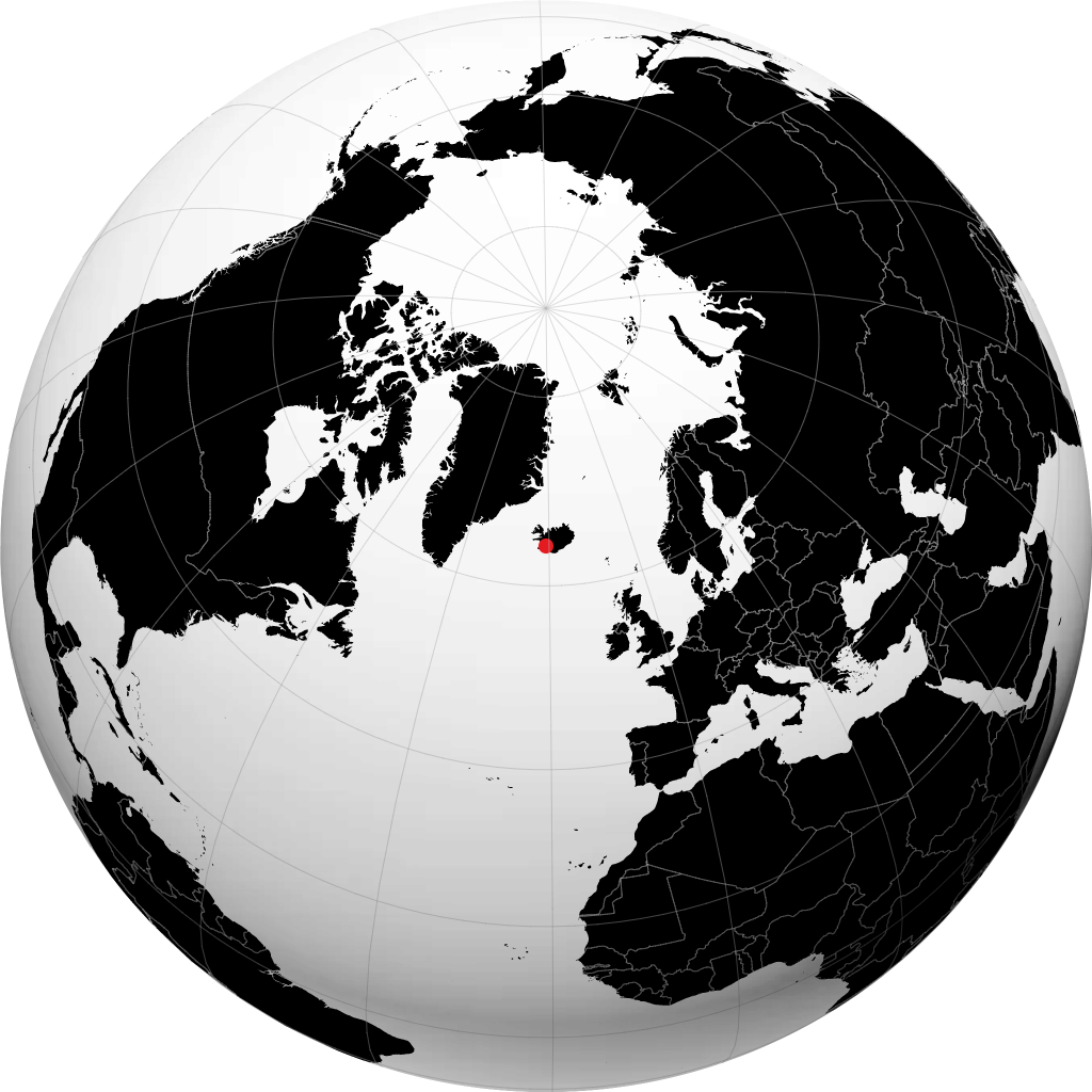Laugarvatn kwenye globu