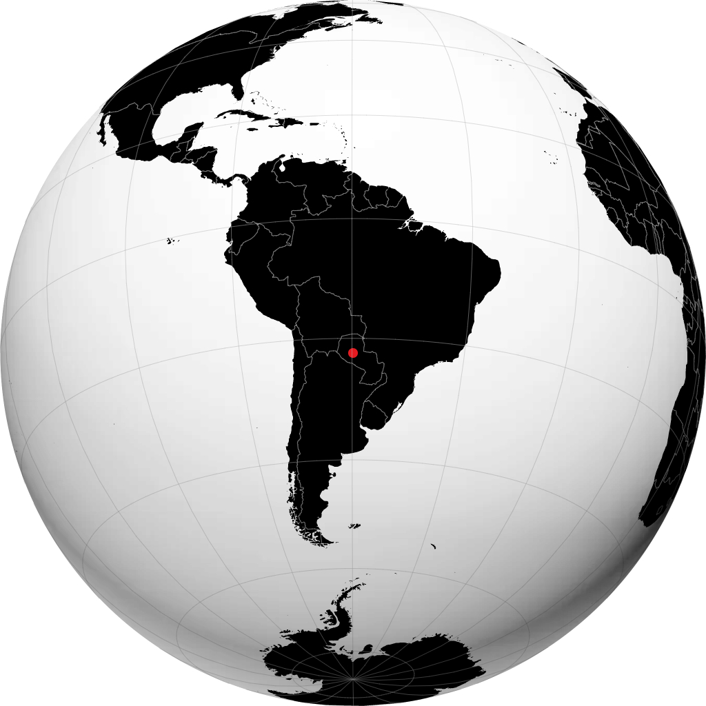 Loma Plata kwenye globu