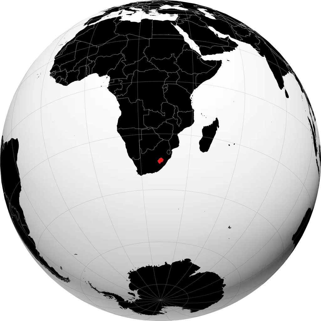 Lesotho kwenye globu