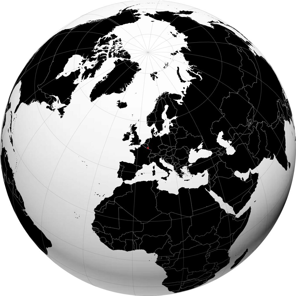 Luxembourg kwenye globu