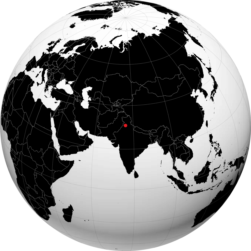 Ludhiana kwenye globu