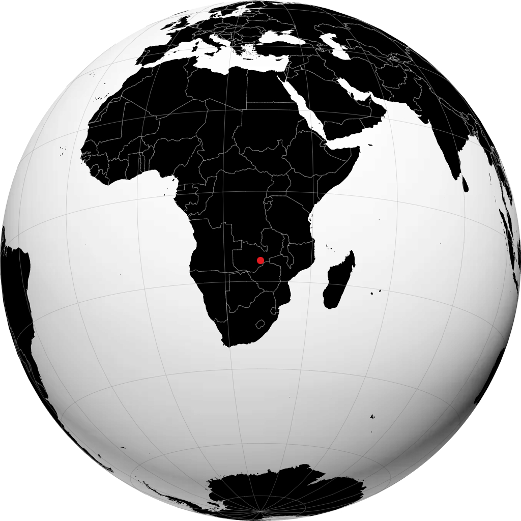 Lusaka kwenye globu
