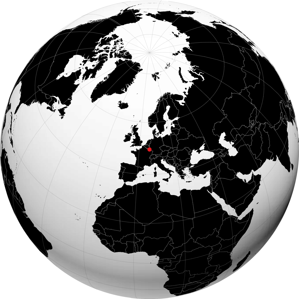 Luxembourg kwenye globu