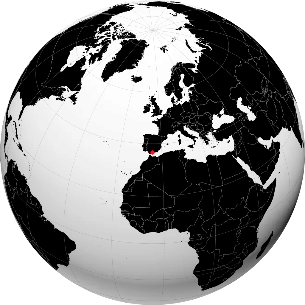 Málaga kwenye globu