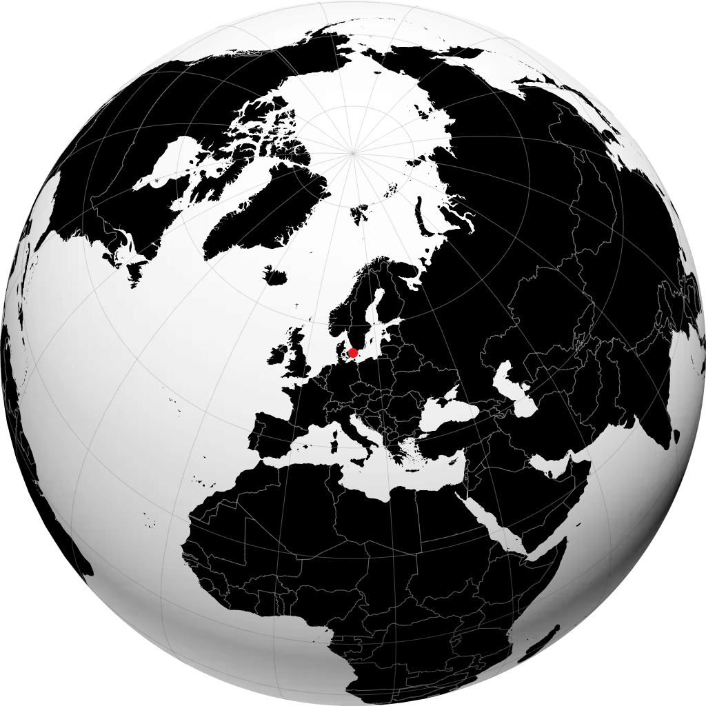 Malmoe kwenye globu