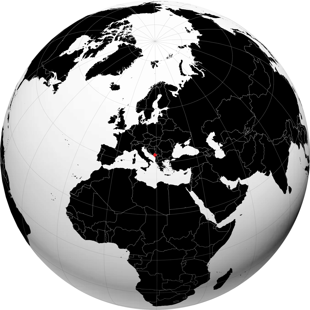 Montenegro kwenye globu