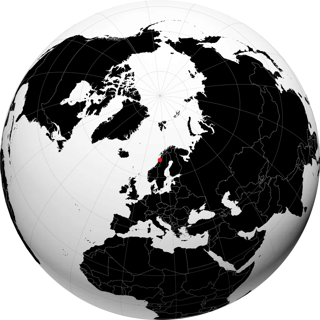 Mo i Rana kwenye globu