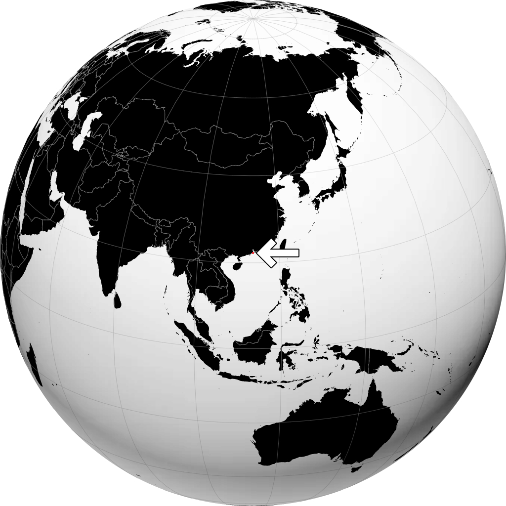 Macau kwenye globu