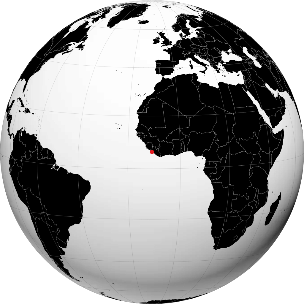 Monrovia kwenye globu