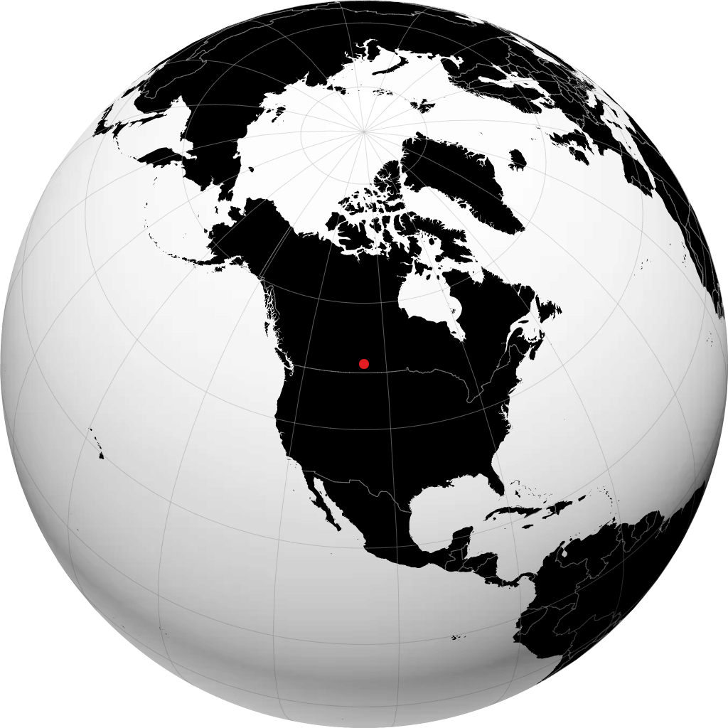 Moose Jaw kwenye globu