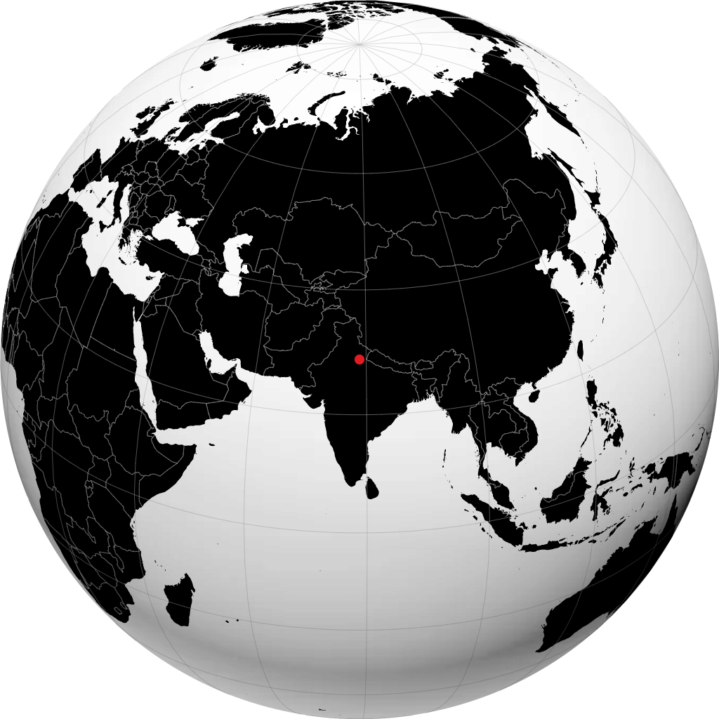Moradabad kwenye globu