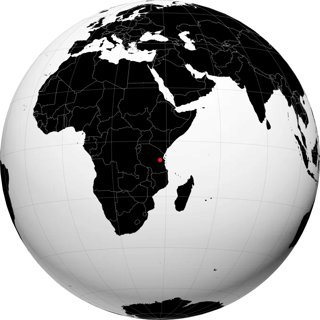 Morogoro kwenye globu