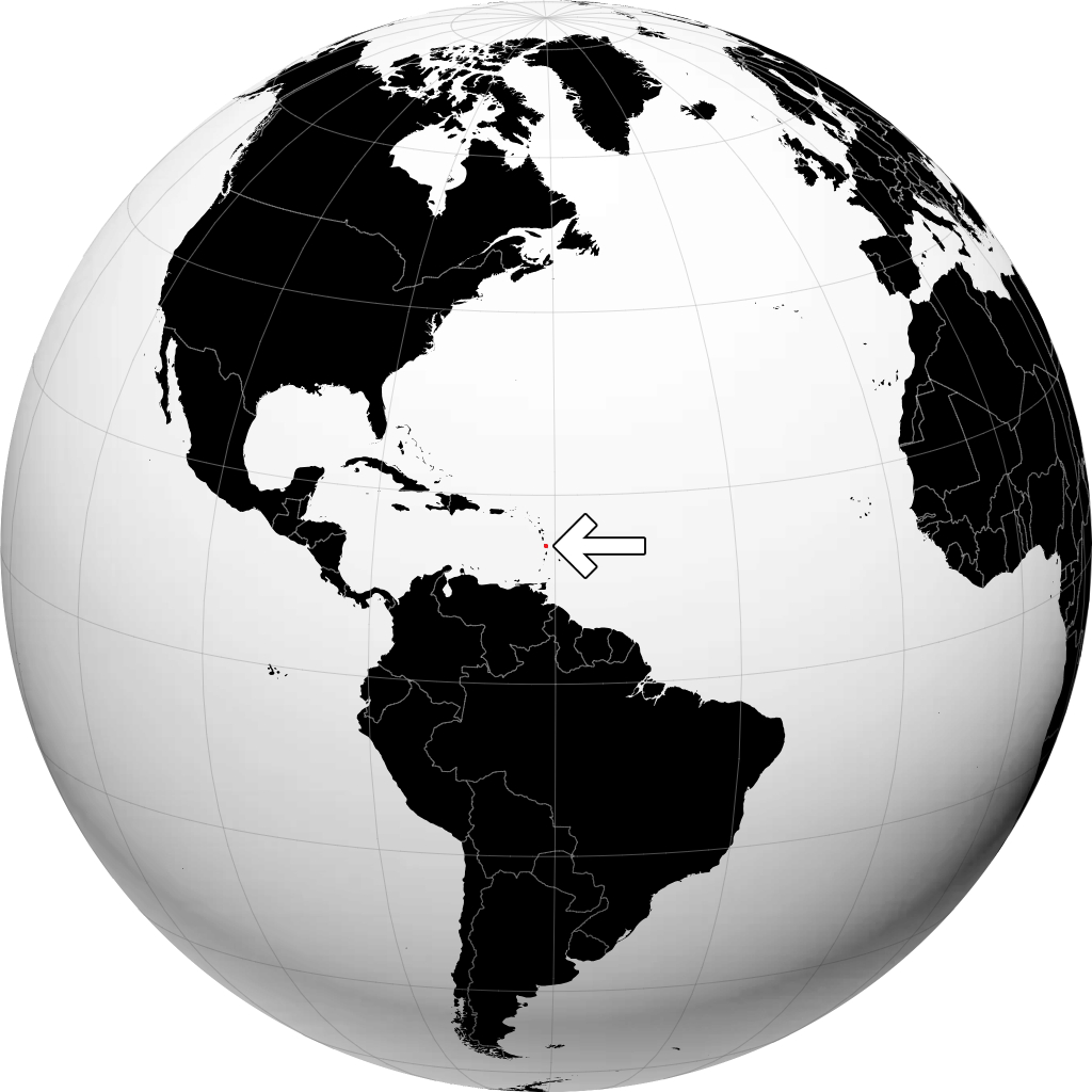 Martinique kwenye globu
