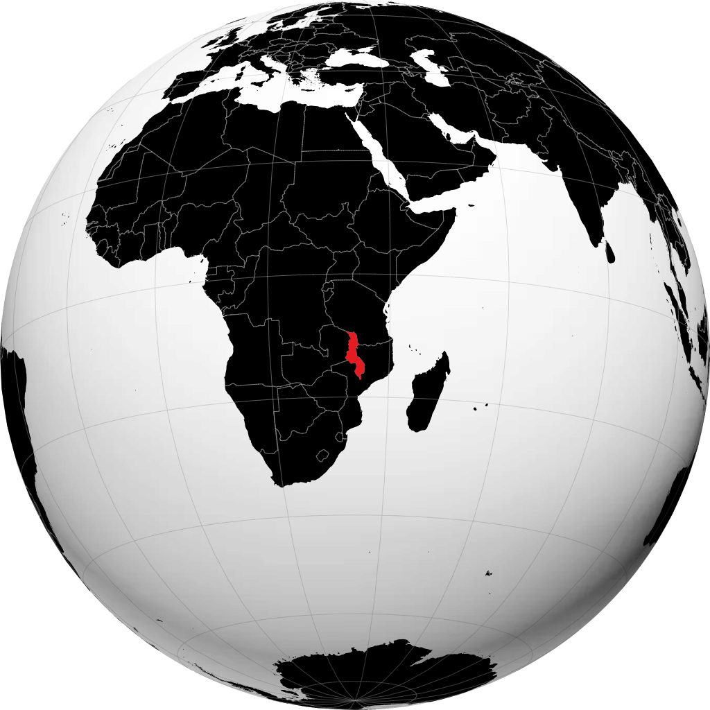 Malawi kwenye globu