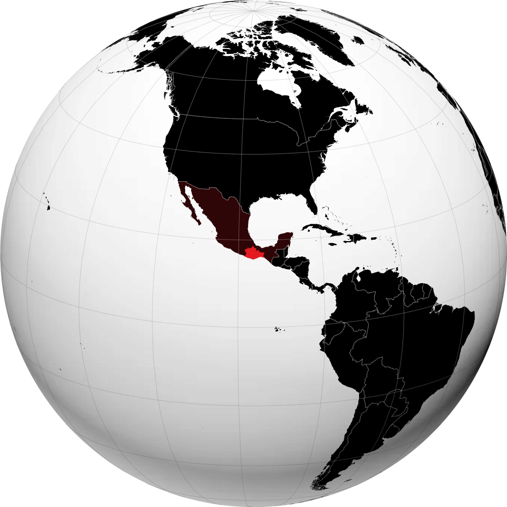 Jimbo la Oaxaca kwenye globu