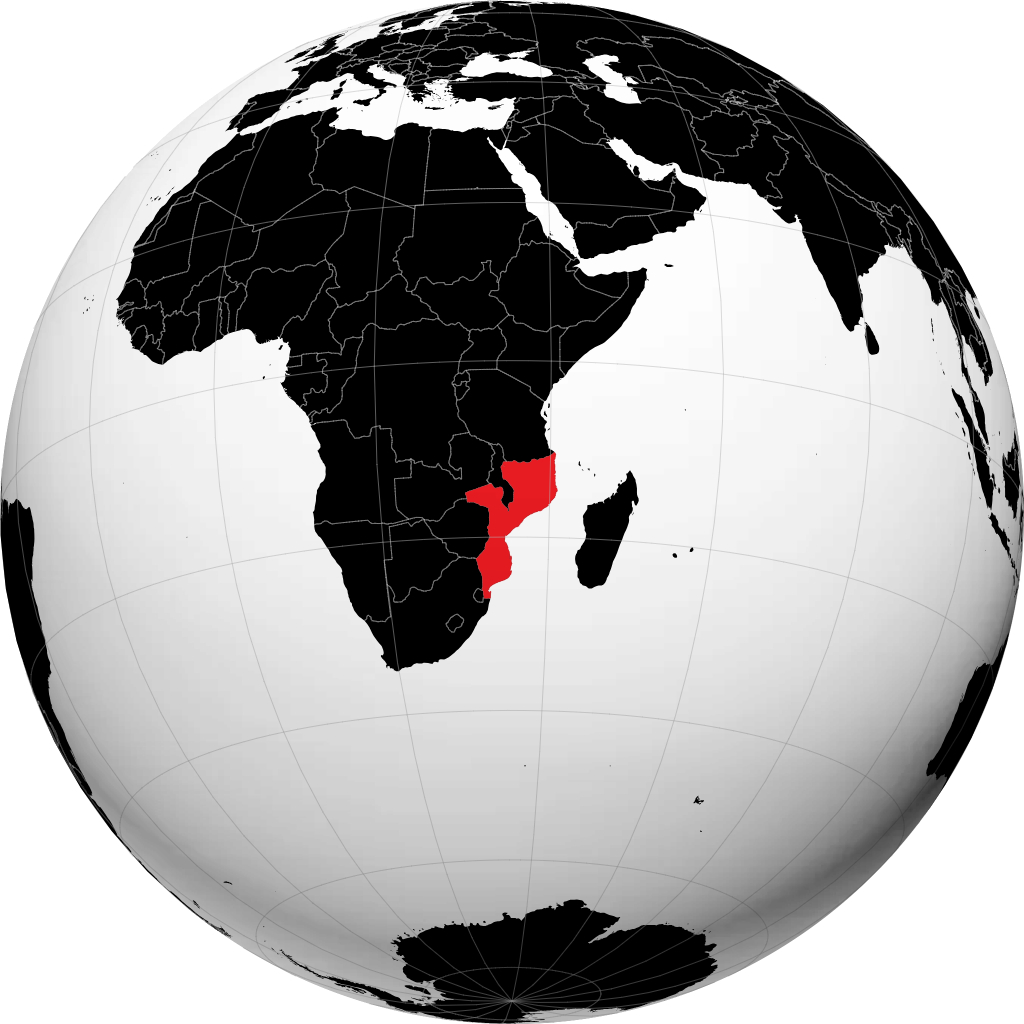 Msumbiji kwenye globu
