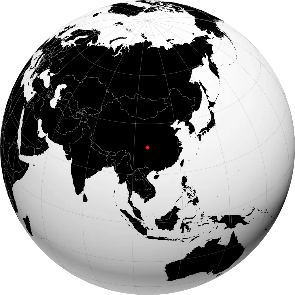 Nanchong kwenye globu