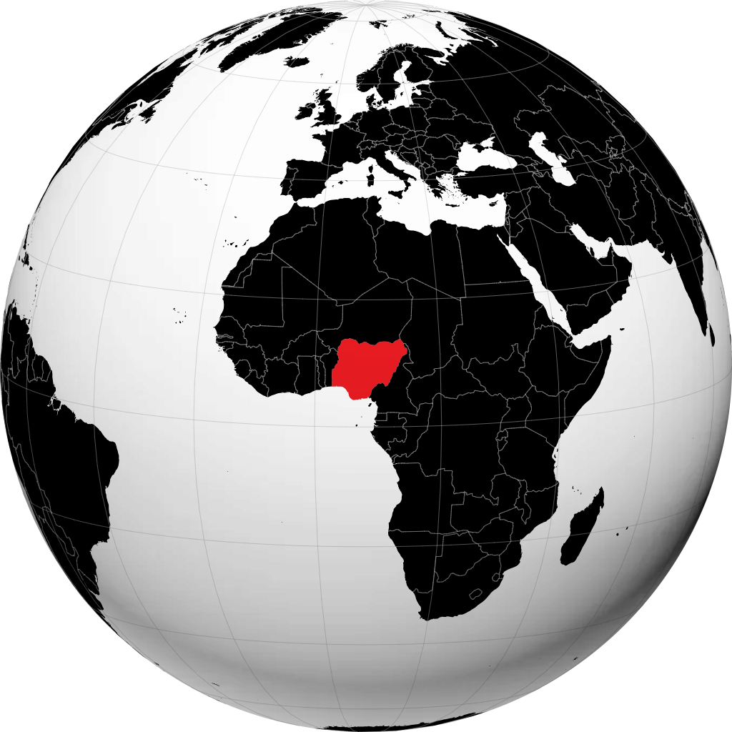 Nigeria kwenye globu