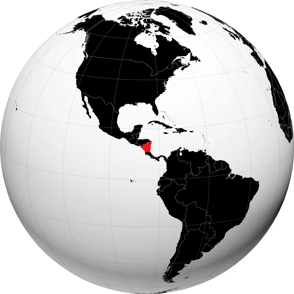 Nikaragua kwenye globu