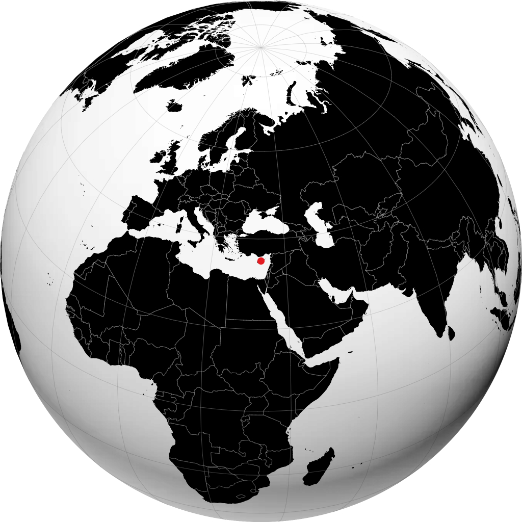 Nicosia kwenye globu