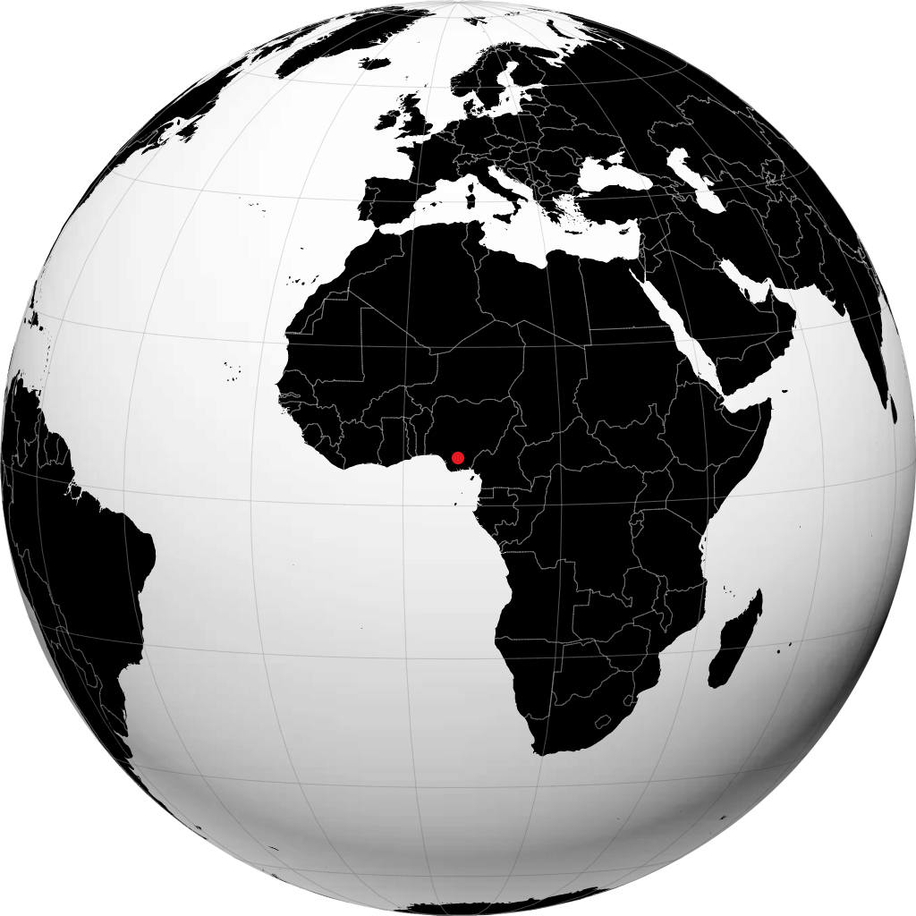 Nnewi kwenye globu