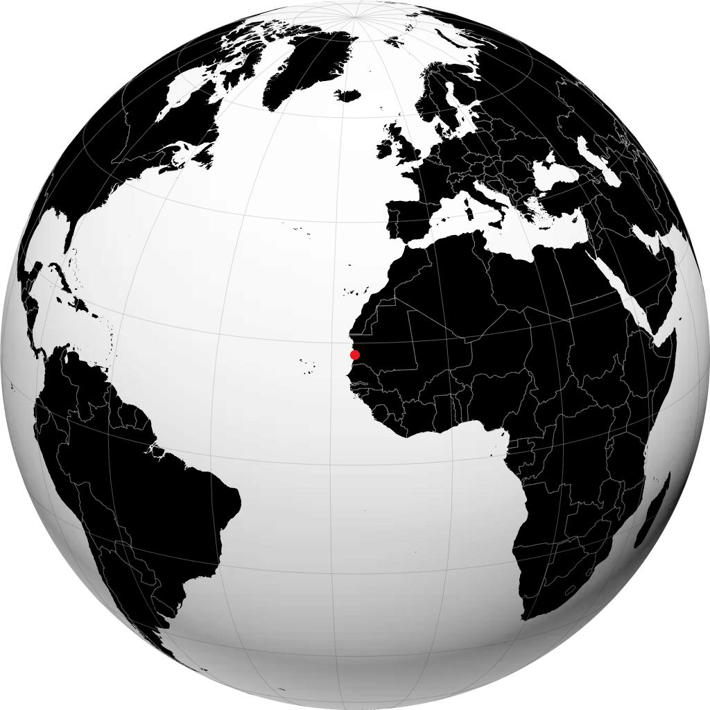 Nouakchott kwenye globu