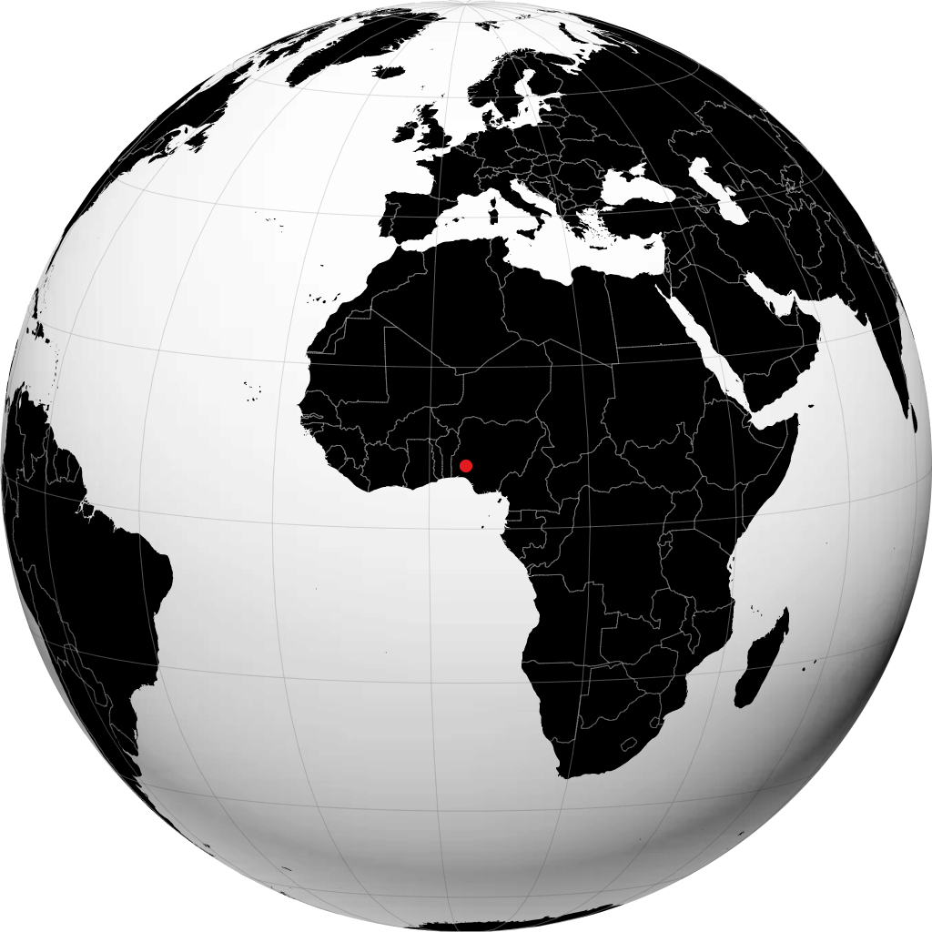 Osogbo kwenye globu