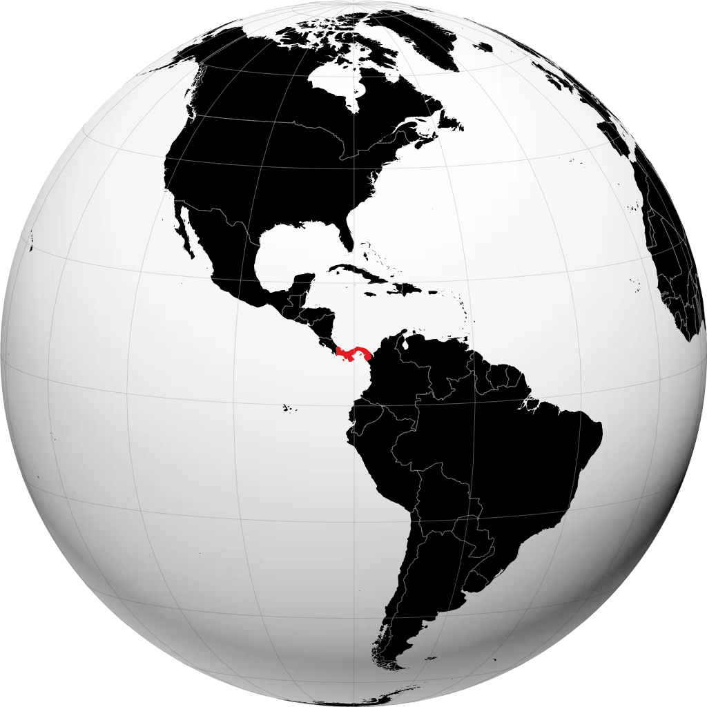 Panama kwenye globu