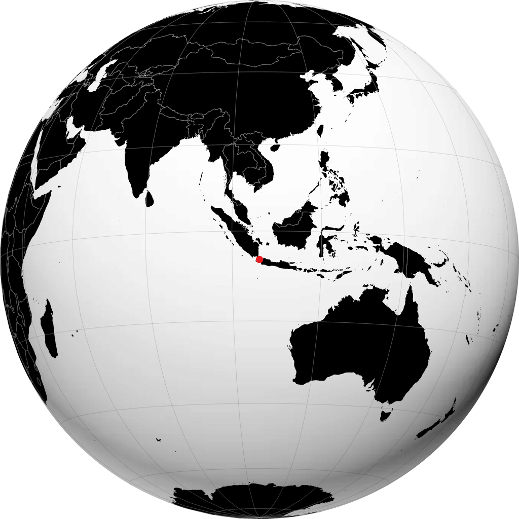 Pandeglang kwenye globu