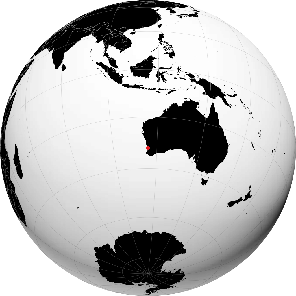 Perth kwenye globu