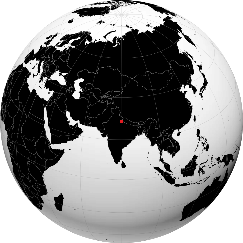 Pilibhit kwenye globu