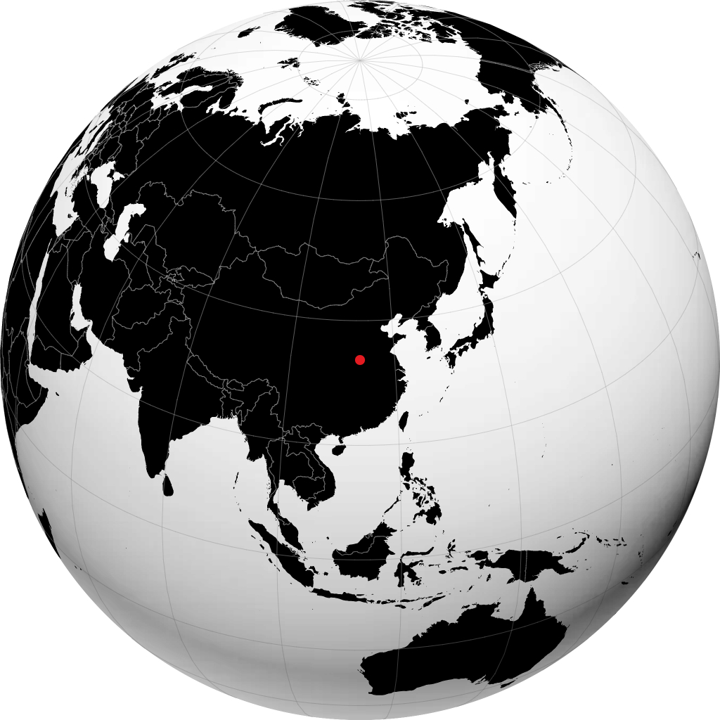 Pingdingshan kwenye globu