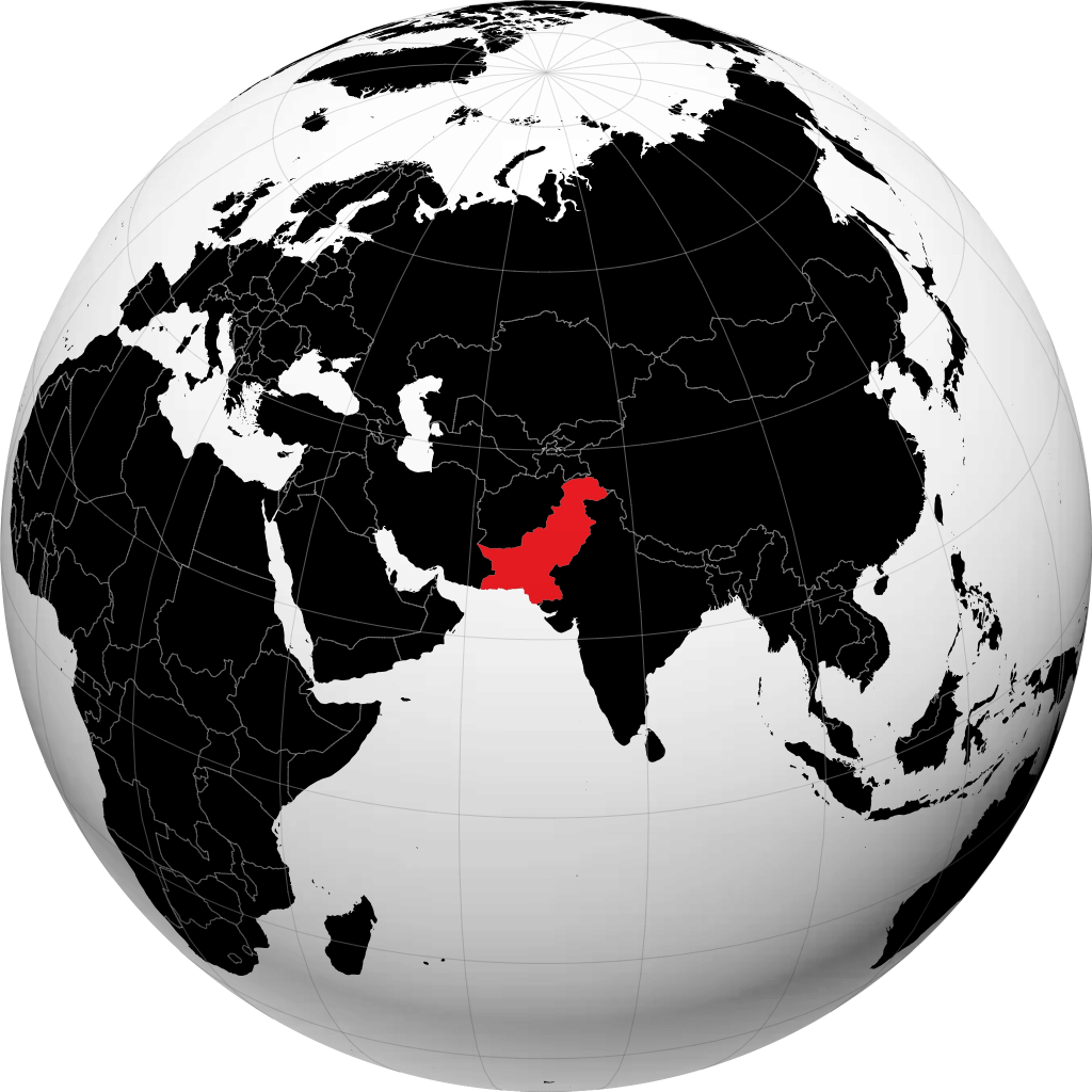 Pakistan kwenye globu