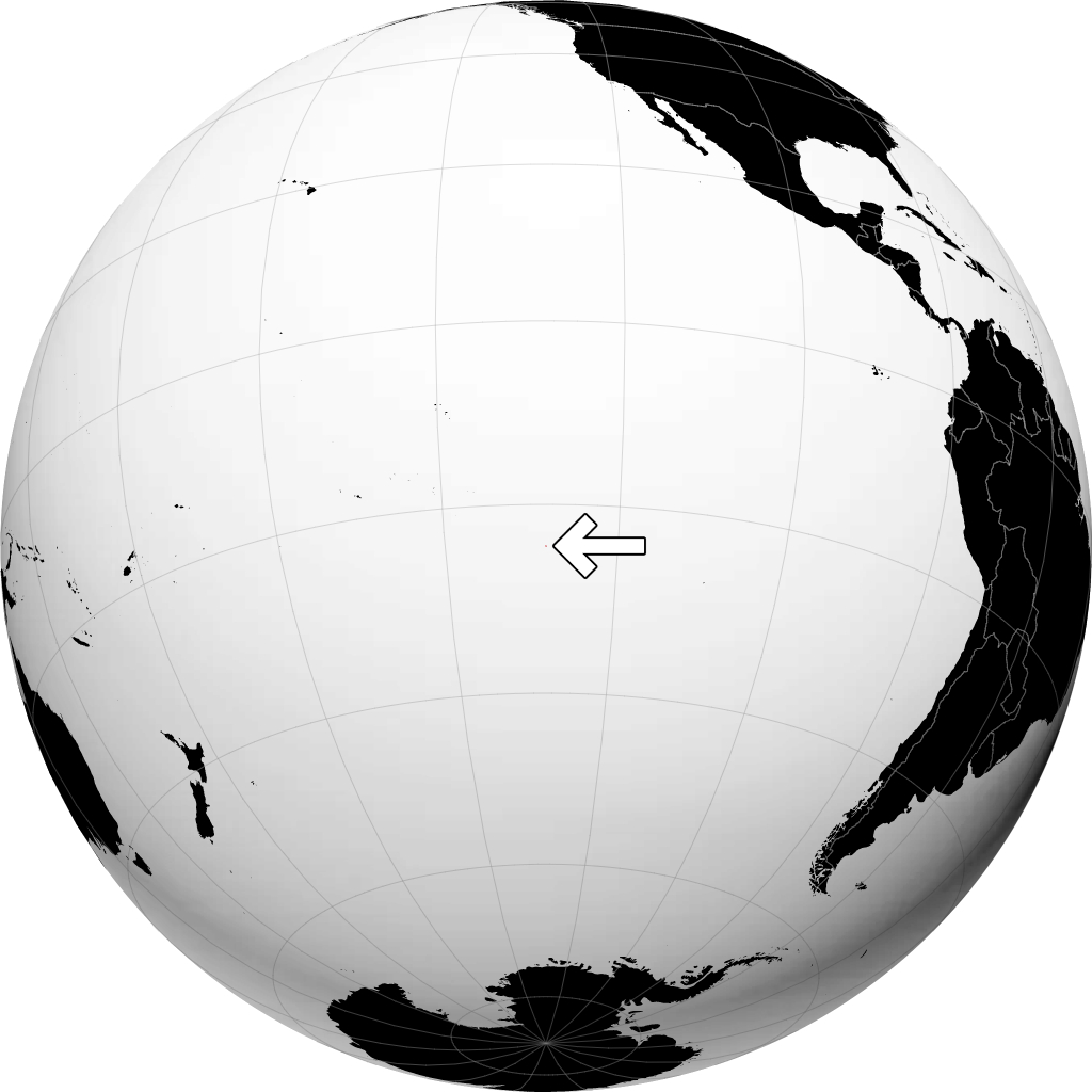 Visiwa vya Pitcairn kwenye globu