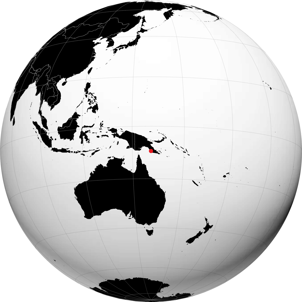 Port Moresby kwenye globu