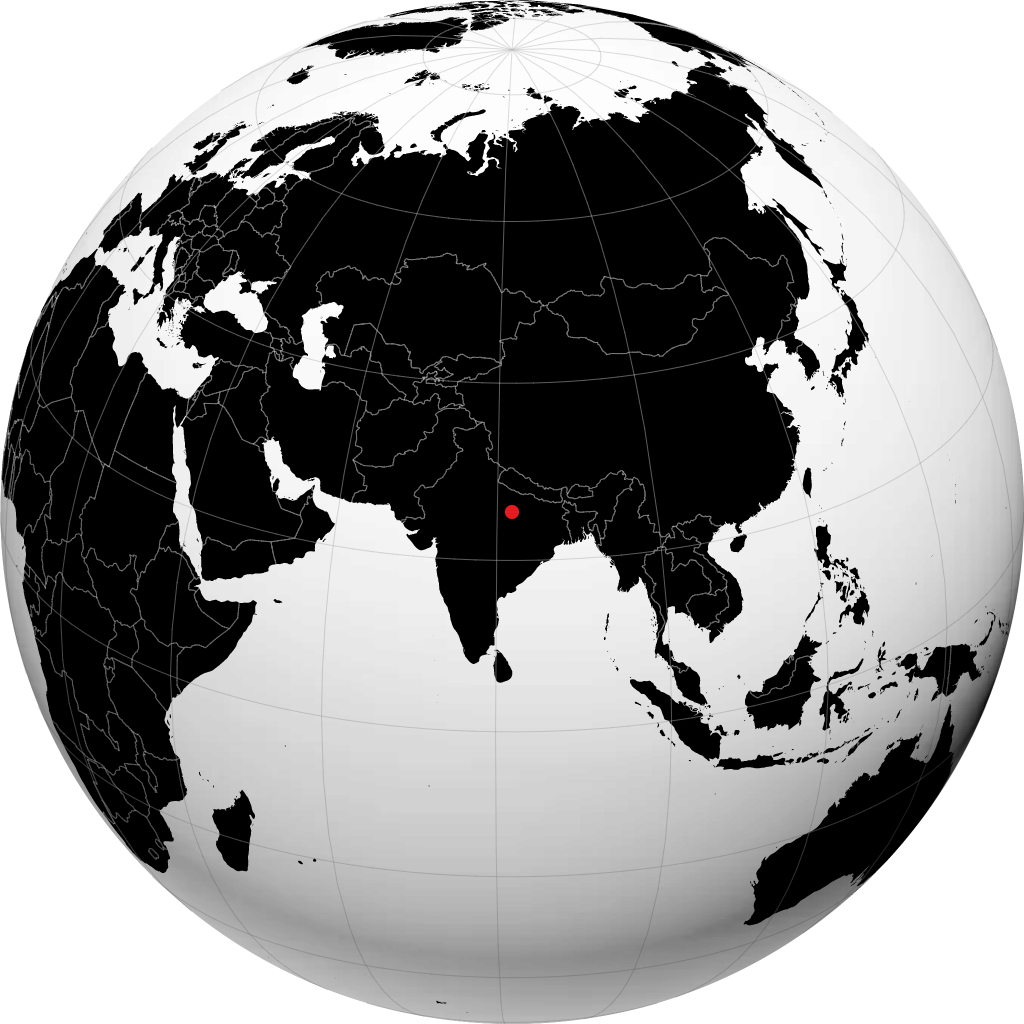 Prayagraj kwenye globu