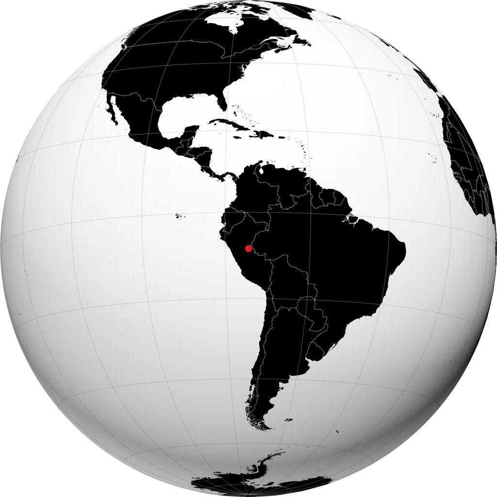 Pucallpa kwenye globu