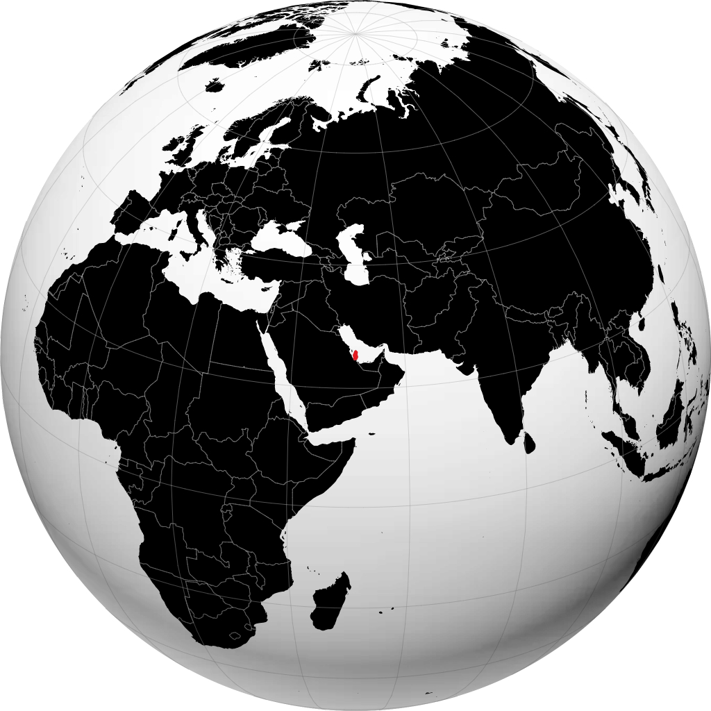 Qatar kwenye globu
