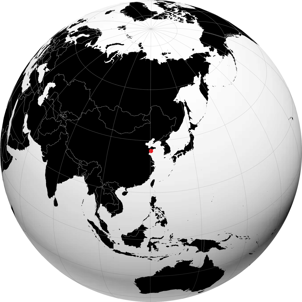 Qingdao kwenye globu